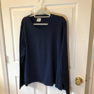 Alpine Swiss dark navy long sleeve women TS, size XXL